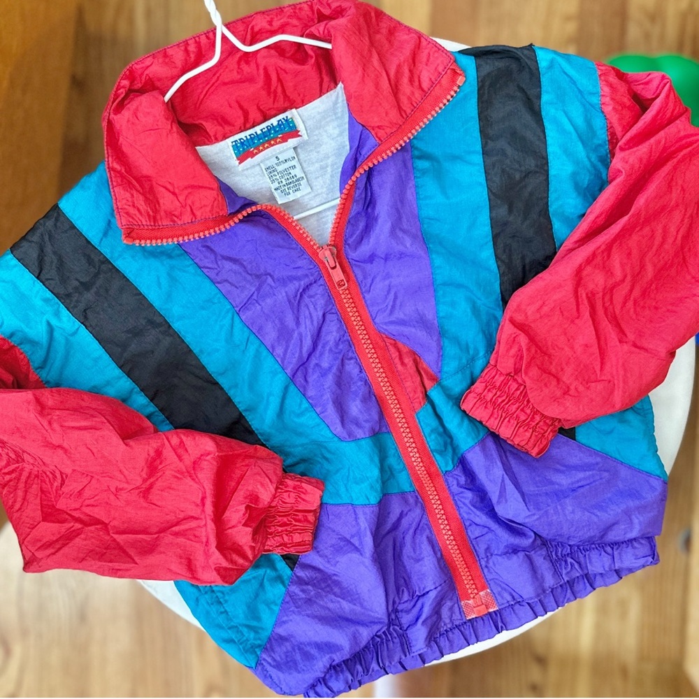 Vintage 5 Tripleplay Windbreaker Colorblock Nylon Jacket